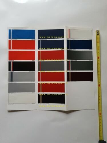 BMW cartella colori moto 1982 depliant originale paintwork colours brochure