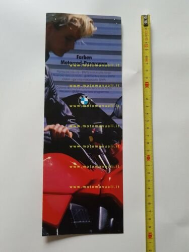 BMW cartella colori moto 1986 depliant originale paintwork colours brochure