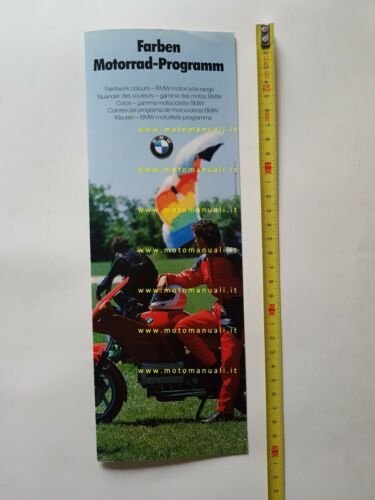 BMW cartella colori moto 1987 depliant originale paintwork colours brochure