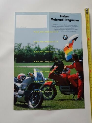BMW cartella colori moto 1987 depliant originale paintwork colours brochure