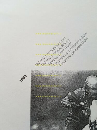 BMW cartella stampa presentazione nuovi modelli moto 1988 originale NO …