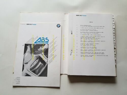 BMW cartella stampa presentazione nuovi modelli moto 1988 originale NO …