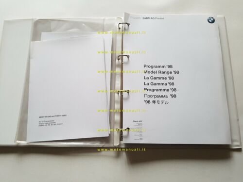 BMW cartella stampa presentazione nuovi modelli moto 1998 originale NO …