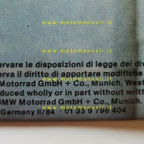 BMW catalogo 1984 abbigliamento accessori moto depliant ITALIANO originale