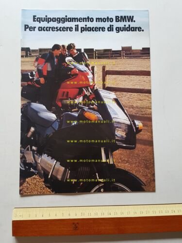 BMW catalogo equipaggiamento moto 1987 depliant originale ITALIANO