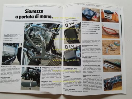BMW catalogo equipaggiamento moto 1987 depliant originale ITALIANO