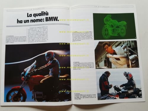 BMW catalogo equipaggiamento moto 1987 depliant originale ITALIANO