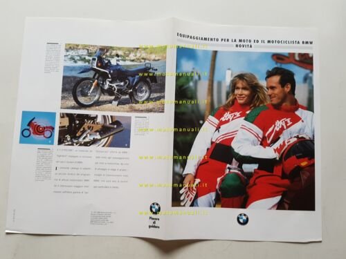 BMW catalogo equipaggiamento moto novit 1991 depliant originale ITALIANO