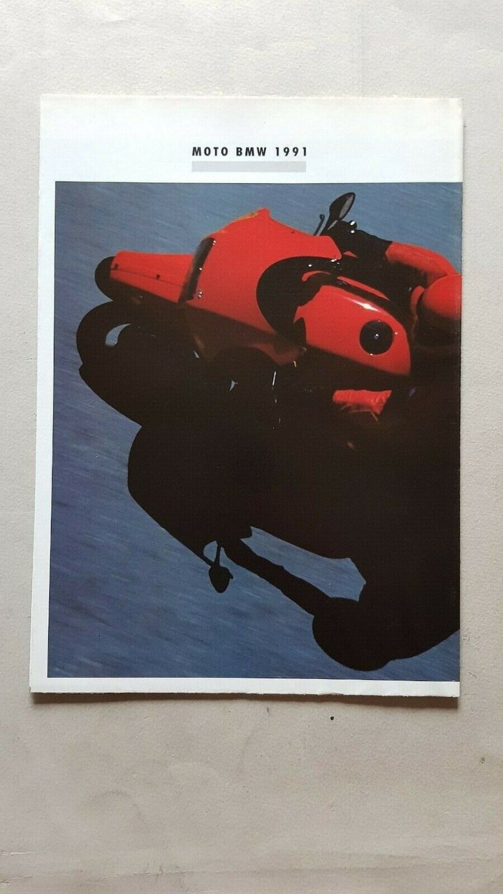 BMW CATALOGO PRODUZIONE MOTO 1991 depliant originale ITALIANO