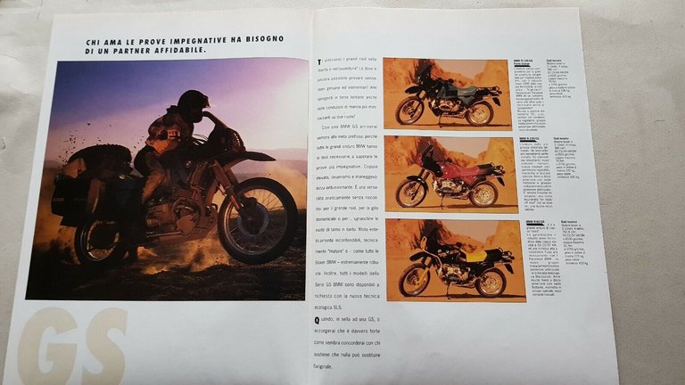 BMW CATALOGO PRODUZIONE MOTO 1991 depliant originale ITALIANO