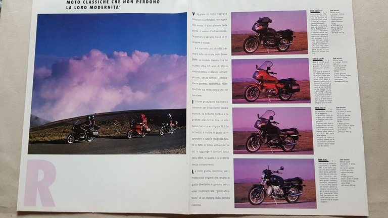 BMW CATALOGO PRODUZIONE MOTO 1991 depliant originale ITALIANO