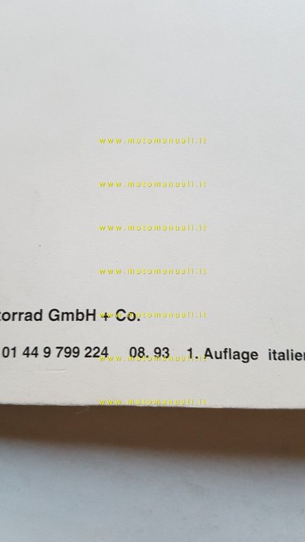 BMW F 650 1993 manuale uso manutenzione ITALIANO moto originale