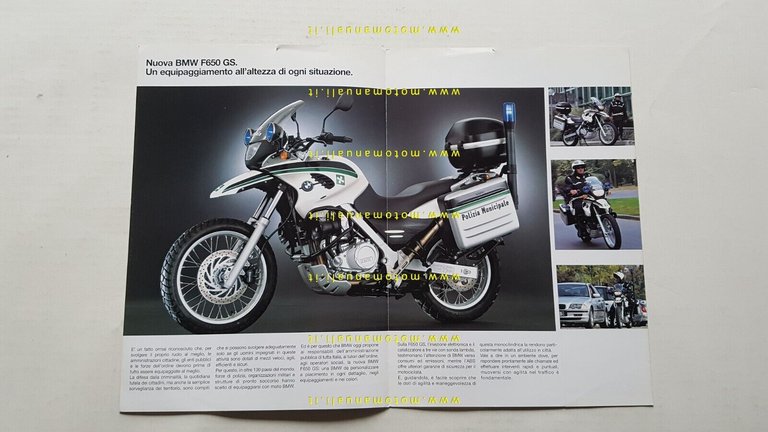 BMW F 650 GS Enti Pubblici depliant italiano originale