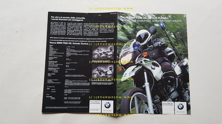 BMW F 650 GS Enti Pubblici depliant italiano originale