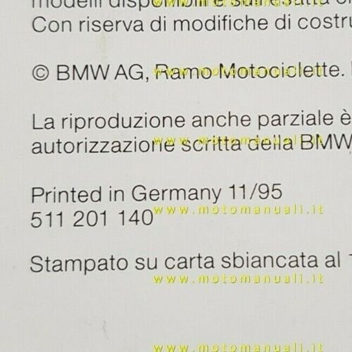 BMW gamma modelli forze dell'ordine 1995 depliant ITALIANO moto originale