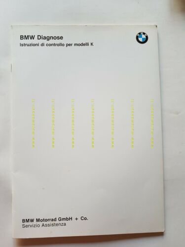 BMW Istruzioni di controllo per serie K 1984 manuale officina …