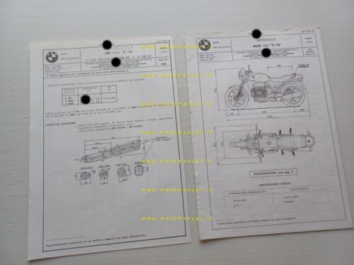 BMW K 100 1983-86 scheda omologazione DGM Facsimile originale