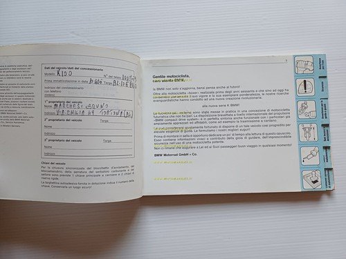BMW K 100 1983 manuale uso manutenzione libretto istruzioni italiano …