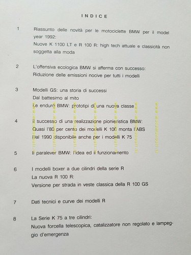BMW K 100 LT - R 100 R 1992 cartella …