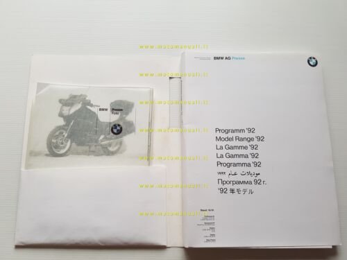 BMW K 100 LT - R 100 R 1992 cartella …