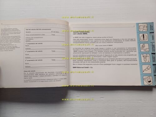 BMW K 75 C 1985 manuale uso manutenzione libretto italiano …