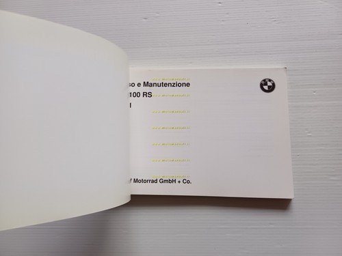 BMW K1 - K 100 RS 1991 manuale uso manutenzione …
