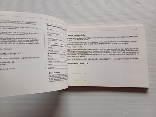 BMW K1 - K 100 RS 1991 manuale uso manutenzione …