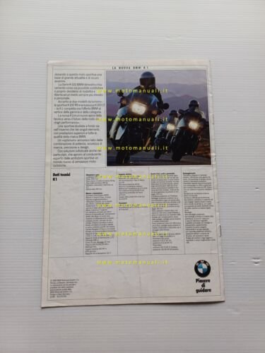 BMW K1 1988-89 depliant italiano originale