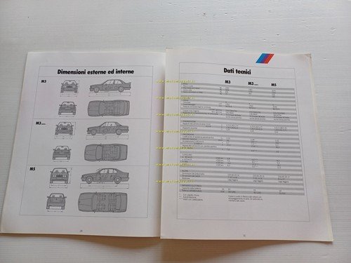 BMW M3 - M3 Cabrio - M5 1989 depliant grande …