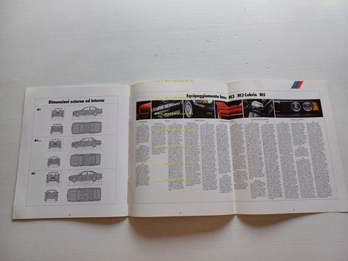 BMW M3 - M3 Cabrio - M5 1989 depliant grande …