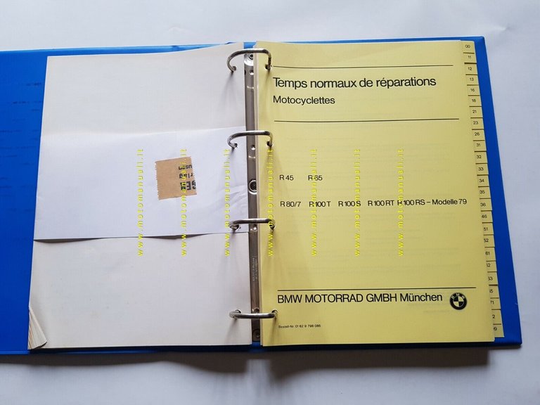 BMW manuale tempi di riparazione 1979 -1981 per officine originale …