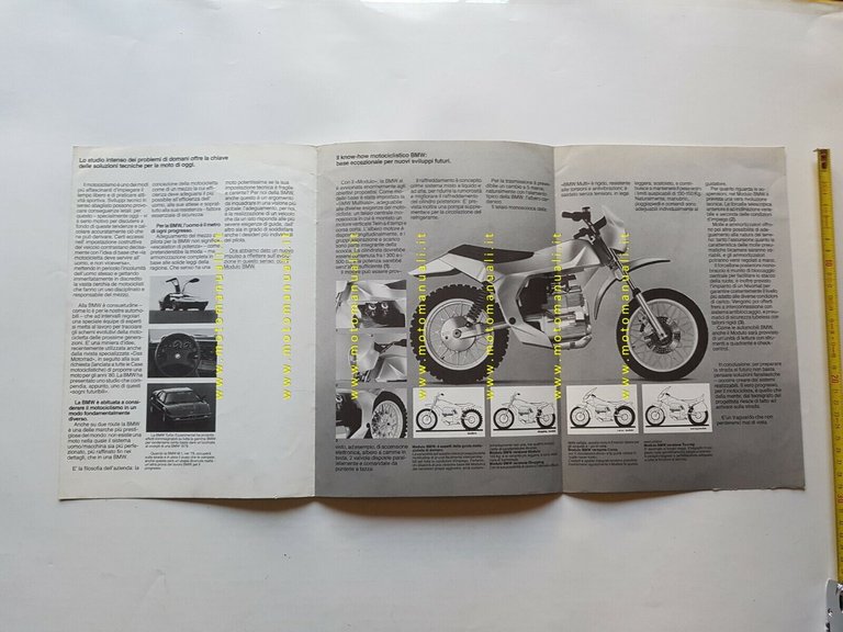 BMW Modulo Prototipo 1978 depliant moto originale ITALIANO brochure