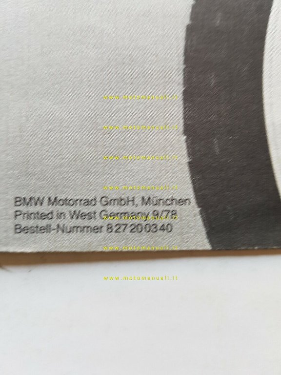 BMW Modulo Prototipo 1978 depliant moto originale ITALIANO brochure