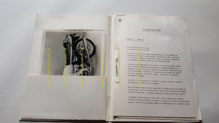 BMW moto cartella stampa modelli 1980 FRANCESE originale genuine press …