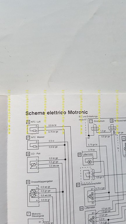 BMW Motronic Istruzioni di controllo 1989 manuale officina ITALIANO originale