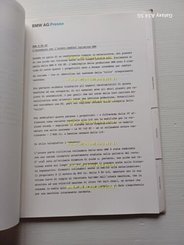BMW presentazione modelli 1983 cartella stampa originale italiano press kit