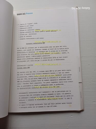 BMW presentazione modelli 1983 cartella stampa originale italiano press kit