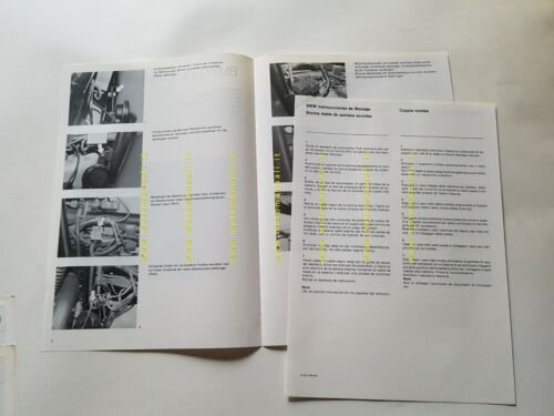 BMW procedura montaggio kit doppio clacson anni 70 opuscolo manuale …