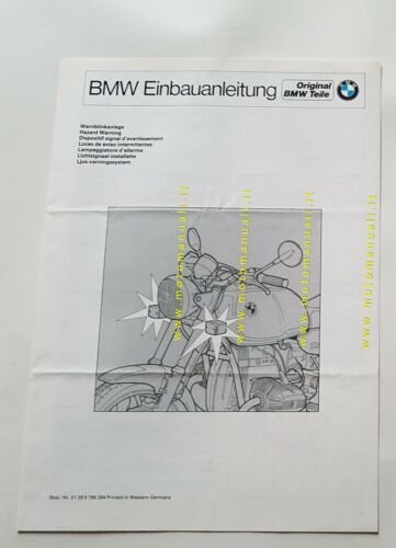 BMW procedura montaggio lampeggio emergenza opuscolo manuale officina