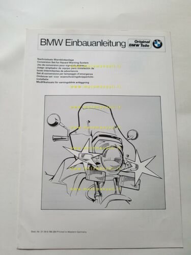 BMW procedura montaggio lampeggio emergenza serie K opuscolo manuale officina