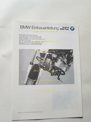 BMW procedura montaggio paracilindri anni 70 opuscolo manuale per officina