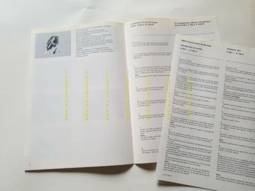 BMW procedura montaggio radiatore olio anni 70 opuscolo manuale per …