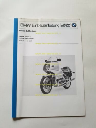 BMW procedure montaggio carenatura integrale opuscolo manuale officina FRANCESE