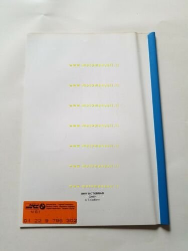 BMW procedure montaggio carenatura integrale opuscolo manuale officina FRANCESE
