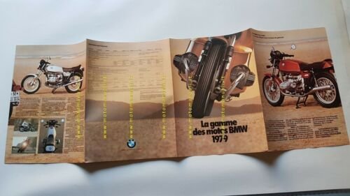 BMW produzione gamma moto modelli 1979 depliant FRANCESE originale