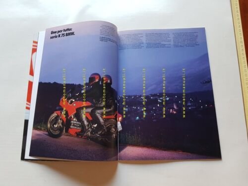 BMW produzione modelli 1988 depliant originale ITALIANO moto