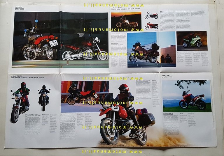 BMW produzione modelli 1995 depliant poster italiano originale