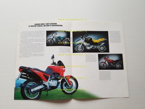 BMW produzione modelli Enduro 1994 depliant Italiano originale moto brochure