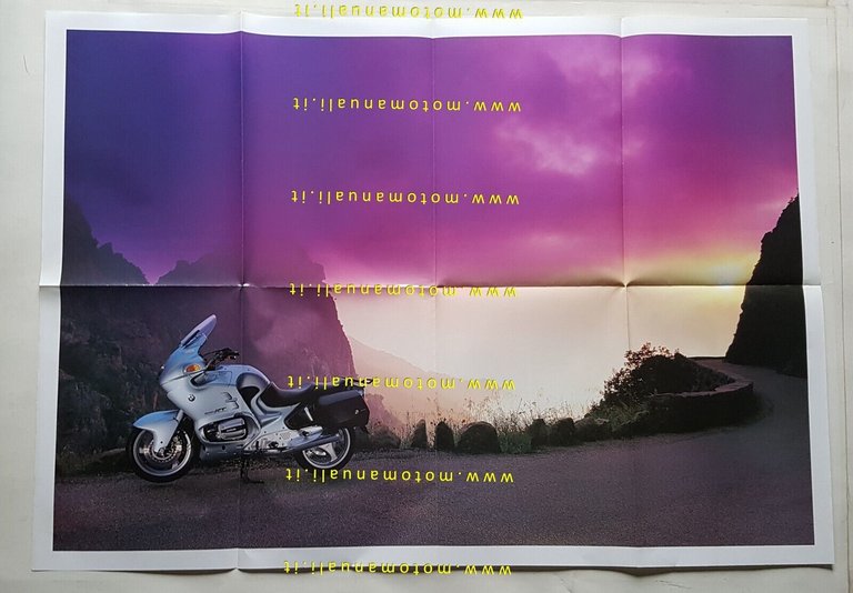 BMW produzione modelli moto 1996 depliant poster originale ITALIANO brochure