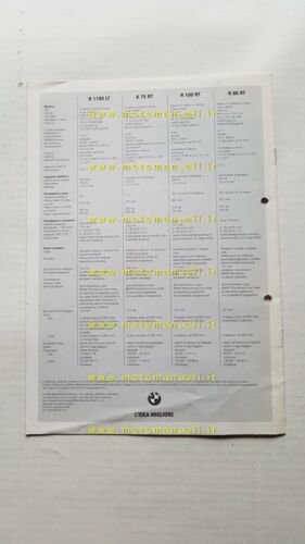 BMW produzione modelli Turismo 1994 depliant Italiano originale moto brochure
